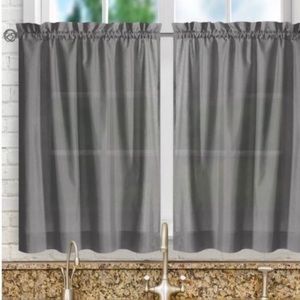 gray stacey tailored tier curtain panels